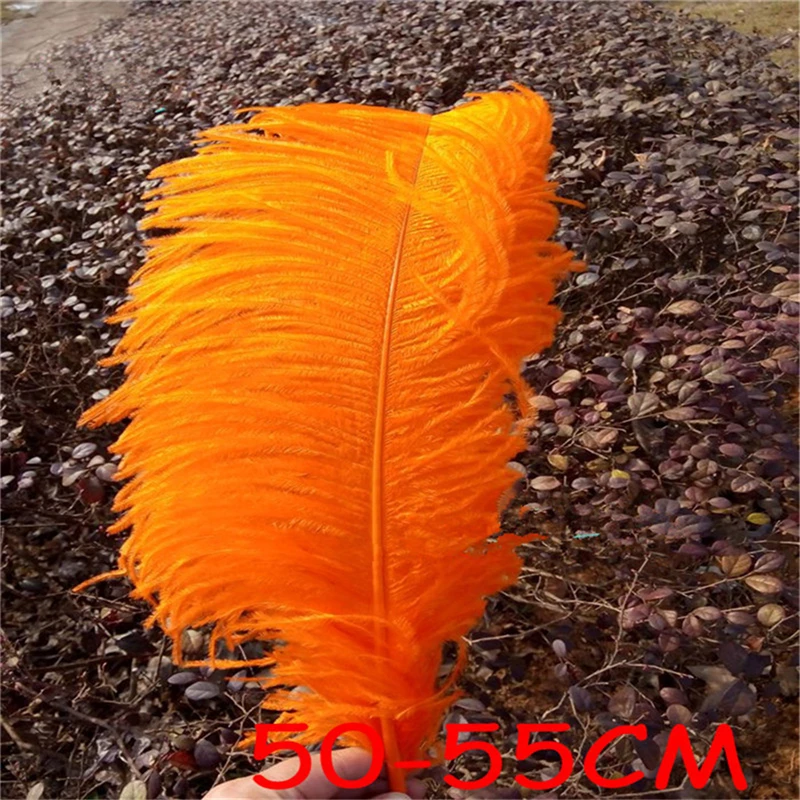 

New20 - 22 inches orange ostrich feather 50 -55 cm 20pcs party supplies home decor ostrich feathers plumes wedding centerpiece
