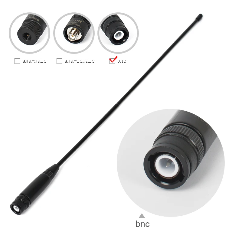 HYS NA 771 BNC Two Way Radio Antenna Dual Band VHF&UHF 144&430MHz withWalkie Talkie Antenna