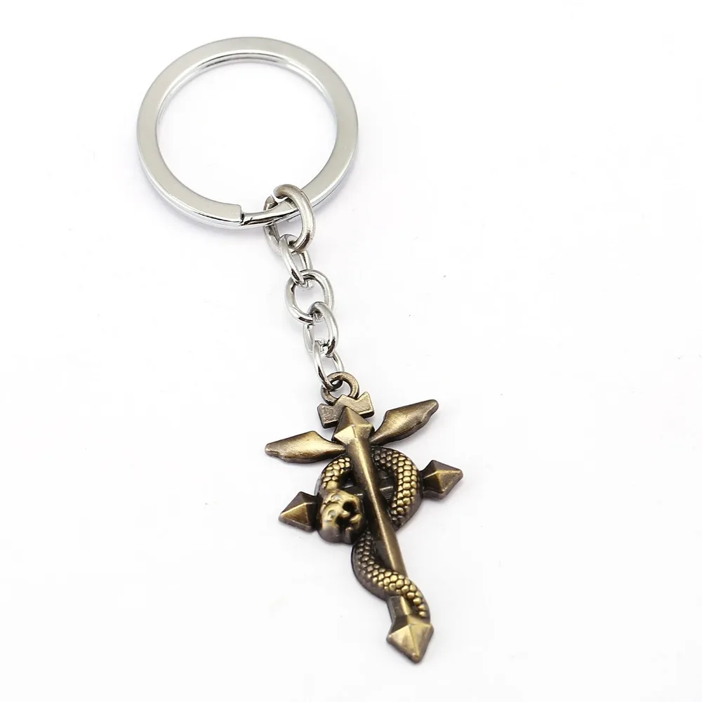 

Fullmetal Alchemist Keychain Cross Charm Key Chain Men Key Ring Holder Anime Chaveiro Pendant Jewelry Souvenir YS12031