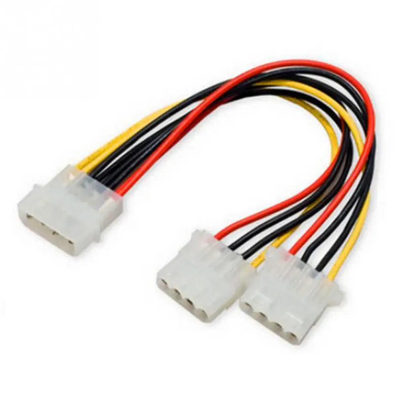 One to Two interface 4PIN TO 4PINx2 Male To Male IDE Power Cable