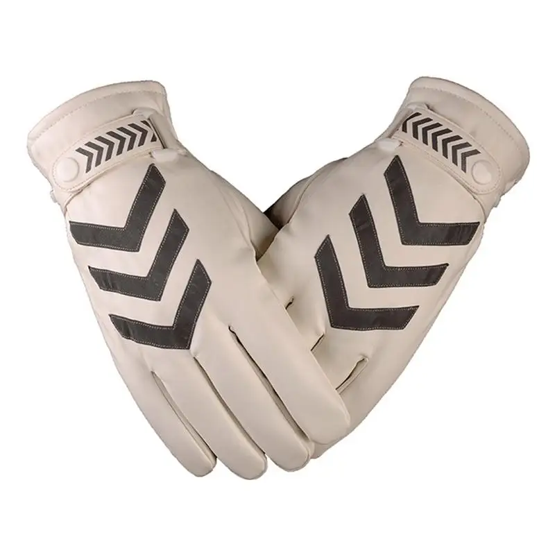 

2018 New Simulation Leather Traffic Command Winter Warm Plus Velvet Thickening Cycling Outdoor Reflective Gloves Gloves