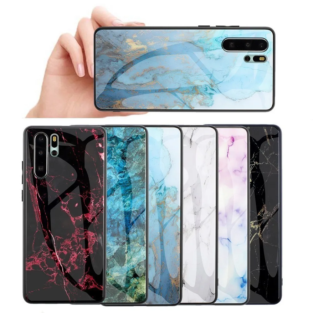 

For Huawei P30 Pro Case P30 Cover tempered glass Bumper tpu Back Cover For Huawei P30 p20 Lite Case For Mate 20 lite pro case