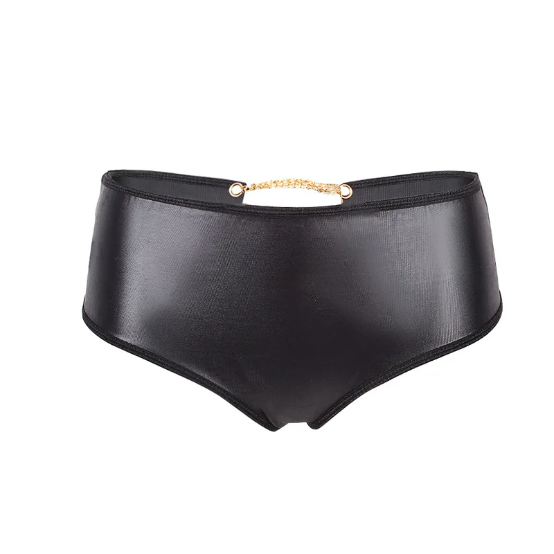 Sexy Wetlook Back Hole Patent Leather Briefs For Women 2018 Lenceria Erotica Mujer Sexi Ladies Underwear Club Wear Plus Size 3XL (5)