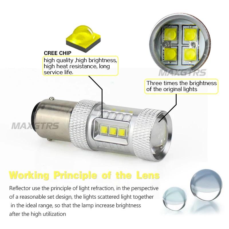 2x Высокая мощность S25 1157 BA15D DRL 30 Вт 50 Вт 80 Вт светодиодный CREE чип Автомобильный дополнительный тормоз Авто задний стоп-сигнал светодиодный фонарь для парковки