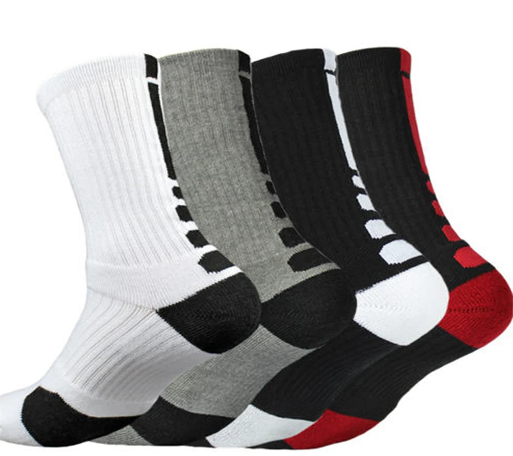 

3 Pairs Thicken Towel Men's Socks Sport Professional Basketball Elite Sock Basketball Sport Socks Cycling Bicycle Bike Socks