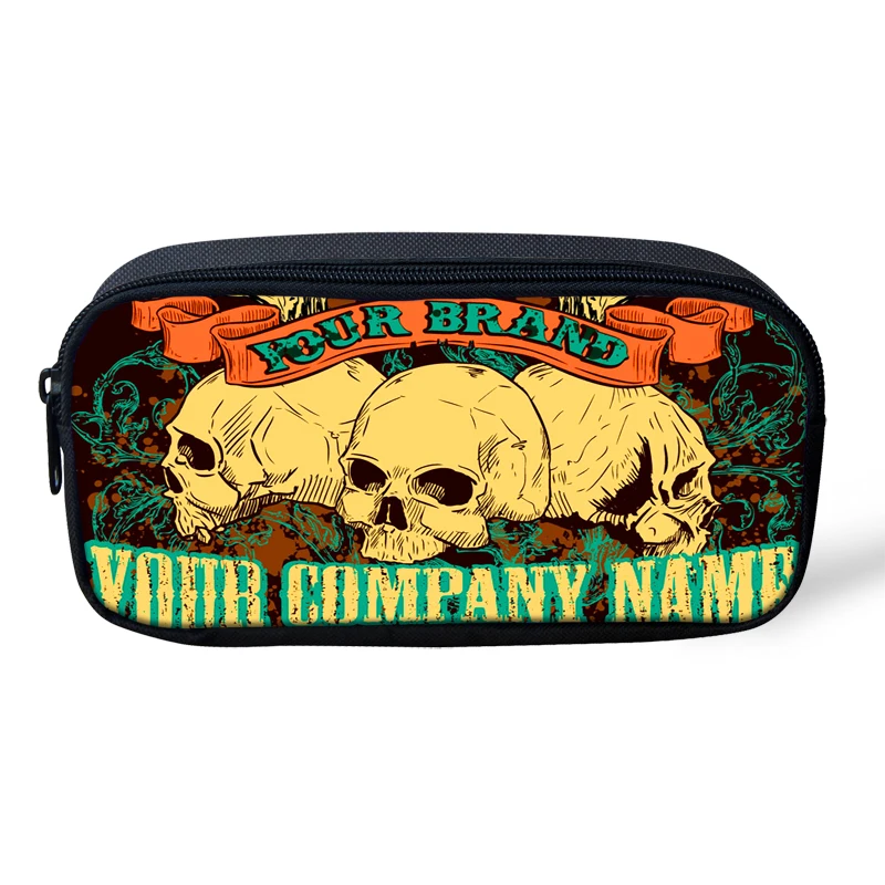 

Children Stationery Cool 3D Skull Pencil Bag Boys Pen Box Pencil Case Holder Women Cosmetic Bags Kid School Supplies