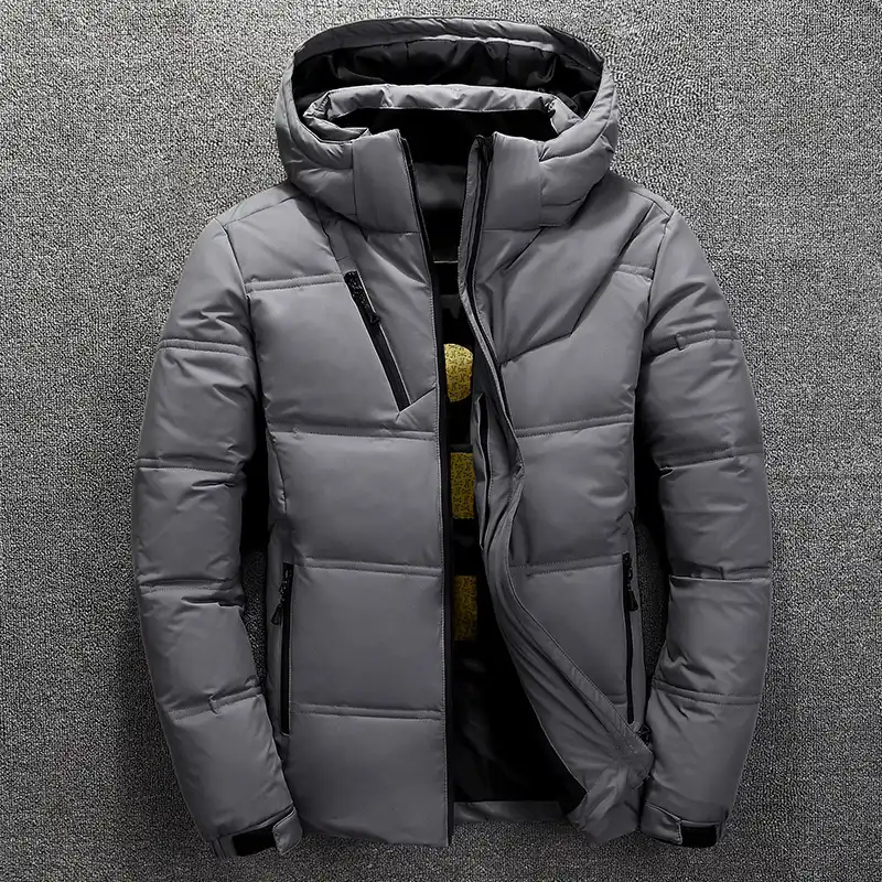Winter New Men S Down Jacket Outdoor Mens Thick Detachable Hat White Duck Down Hooded Coat Male Solid Color Warm Hiking Jackets Aliexpress