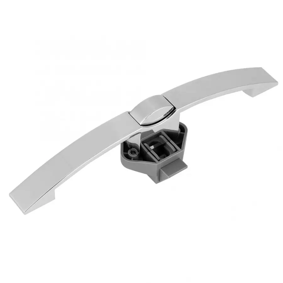 Chrome Arc Push Button Pull Lock Door Push Handle Lock for Caravan RV Cabinet Drawer Furniture Door Push Lock
