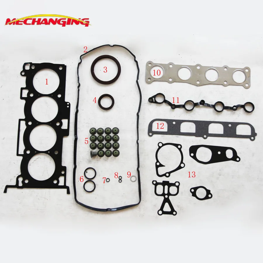 

G4KC For HYUNDAI SONATA 2.4 16V Engine Rebuilding Kits Engine seal Gasket Full Set Engine Gasket 20910-25B00 50256800