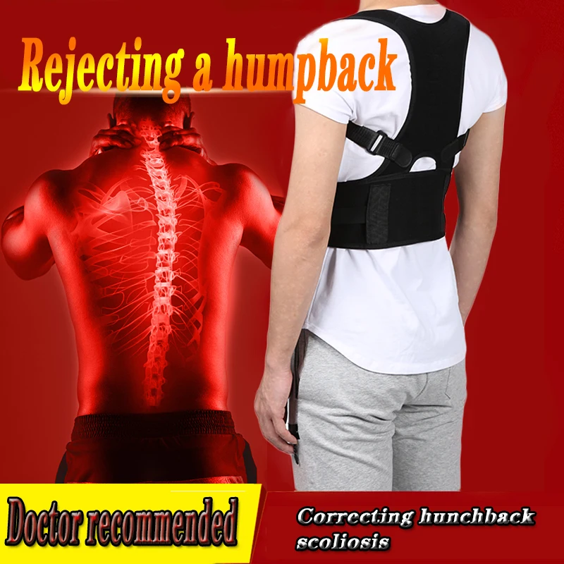

Adjustable Magnets Back Support Posture Corrector Women Men's Medical Corset Back Therapy Posture Brace Back Support Belt MR233