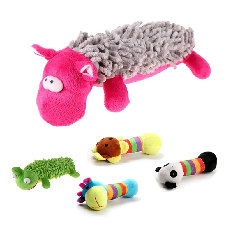 

Funny Pet Cat Dog Squeaky Plush Toy Dog Puppy Squeak Sound Tooth Chew Toy Interactive Play Game for Small Large Dogs Pet Product