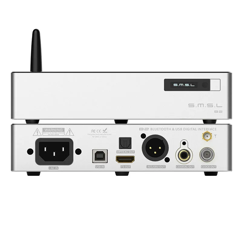 

SMSL B2 USB Interface High Precision Clock Source Bluetooth digital interface to I2S Coaxial/Optical/AES/BNC