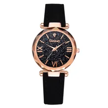 Luxury Watch Women 2019 Starry Sky Female Leather Quartz Wrist Watch Elegant Women Watches Bracelet Watch Clock Montre Femme elegant melissa women real leather wrist watch luxury full sparkly zircon dress watch japan quartz analog relogio montre femme