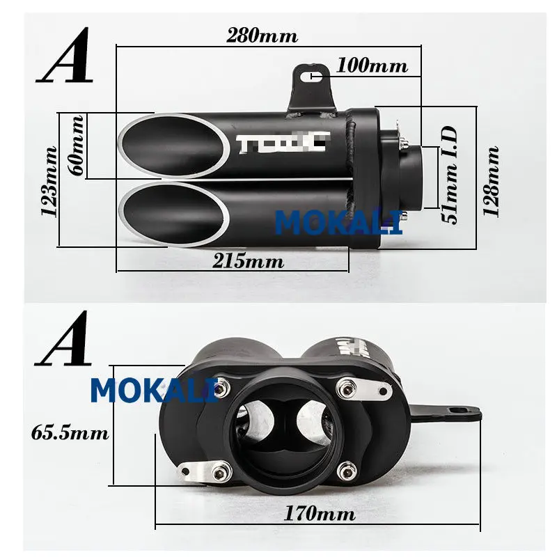MOKALI moto rcycle выхлоп для cb1000r r6 выхлоп для Kawasaki Z750 Z1000 gsr750 cb600 cb400 escapamento de moto глушитель для tmax