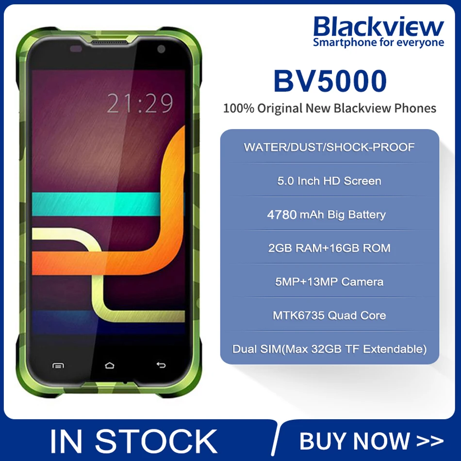 Blackview BV5000 водонепроницаемый оранжевый мобильный телефон Android 6 0 MTK6735 5 дюймов HD gps