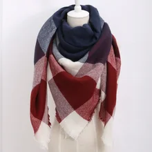 za winter scarf 2016 font b Tartan b font Scarf women desigual Plaid Scarf cuadros New
