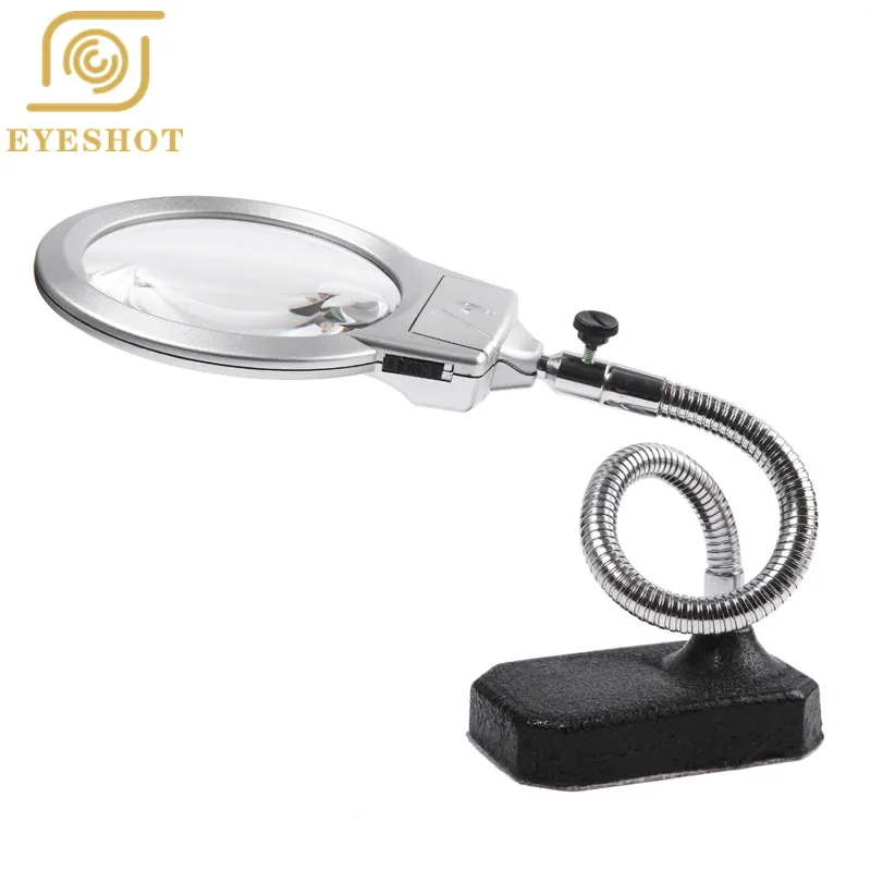 EYESHOT высокое качество 2 светодиодный светильник 25 5X лупа Настольная лампа