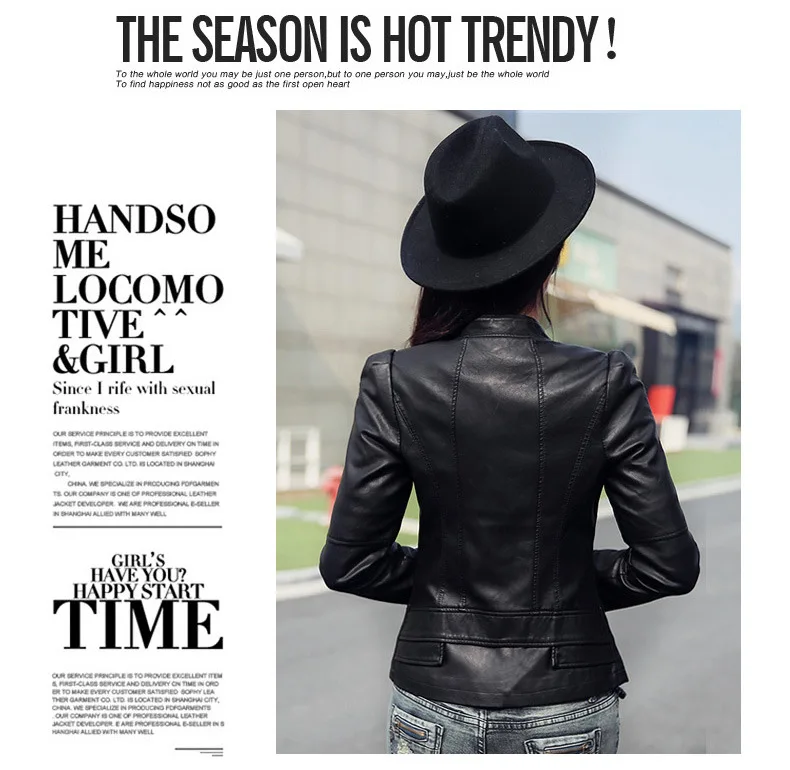 Новая мода осень зима женские брендовые Куртки из искусственной мягкой кожи PU черный блейзер пальто на молнии Верхняя одежда для мотоциклистов