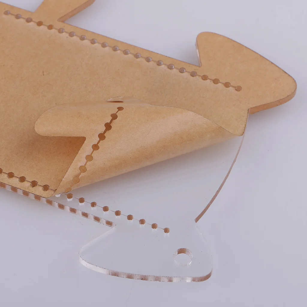 2 Pieces/Set Acrylic Dog Pattern Mini Card Case Card Bag Pattern Template Stencil DIY Leather Hand Craft