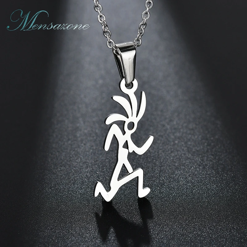 MENSAZONE New Arrival Silver Color Stainless Steel Running Men Necklace