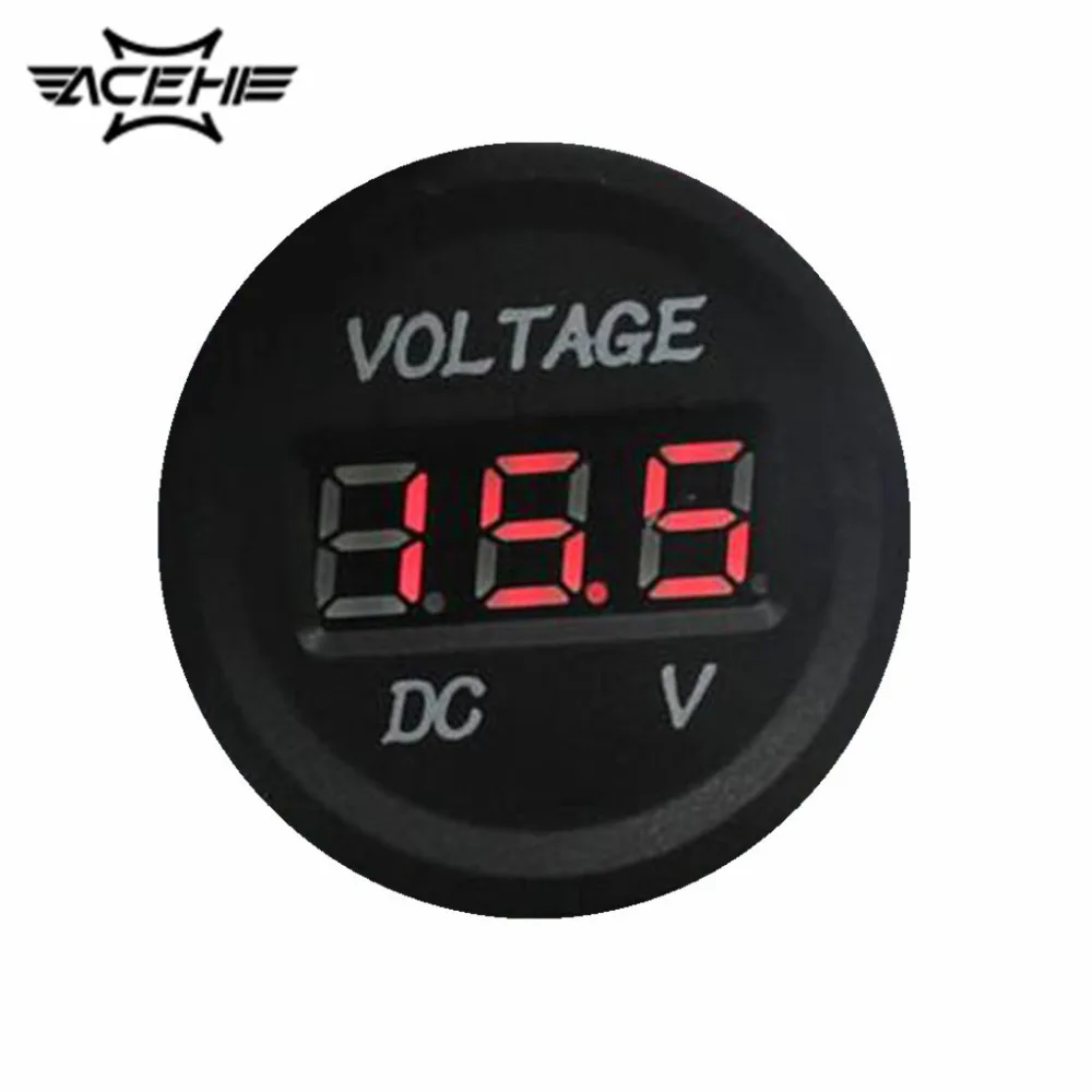 

Professional Black 12 V-24 V DC LED Digital Display Auto Car Motorcycle voltmeter Metro Waterproof Voltmeter Socket