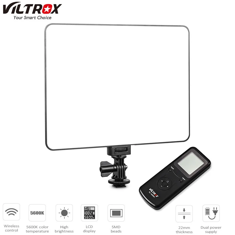 

Viltrox VL-200B Camera Video Studio LED Light Super Slim 5600K with Remote Control