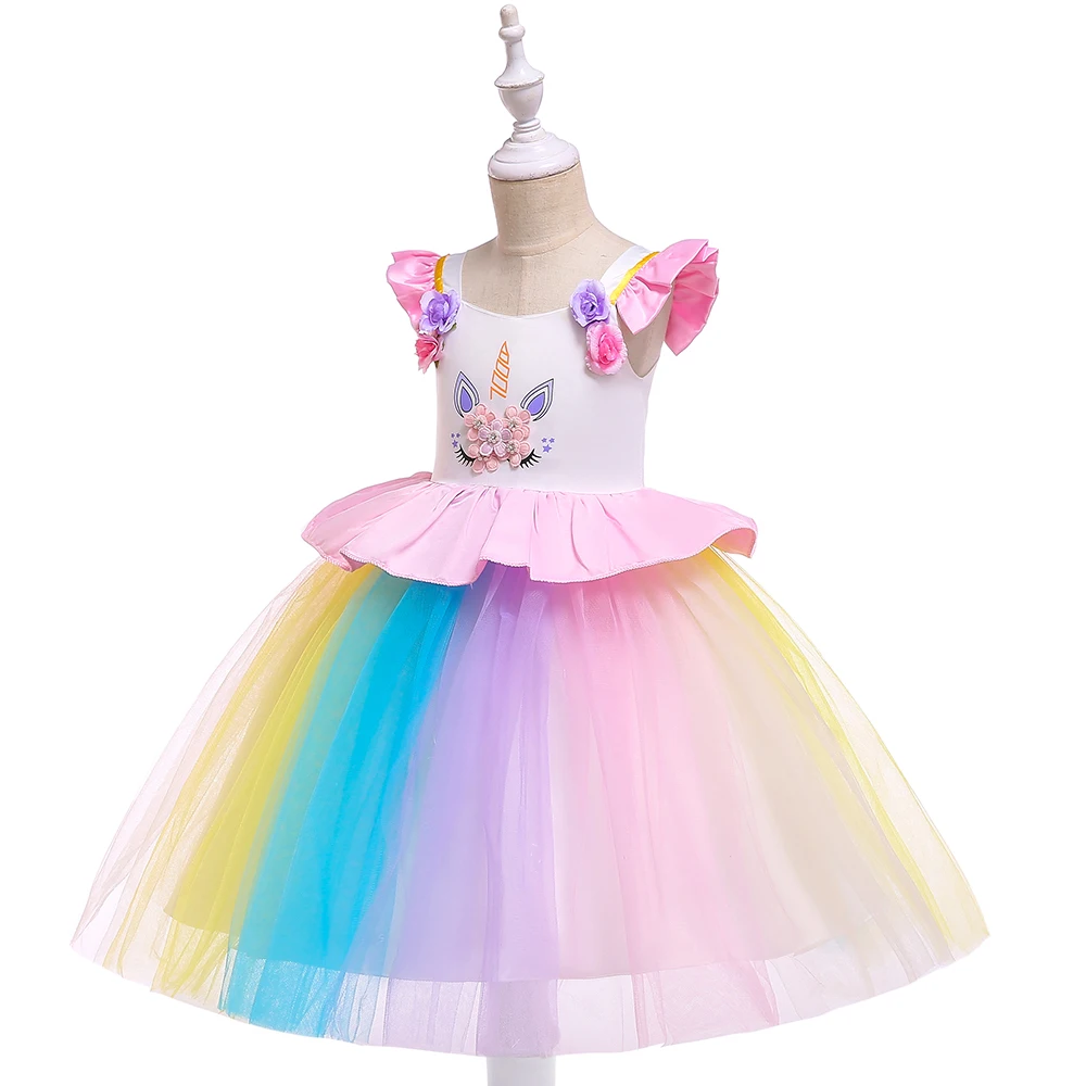 Colorful Unicorn Party Dress -Unicorn Fashion HTB1uAy8afvsK1Rjy0Fiq6zwtXXav