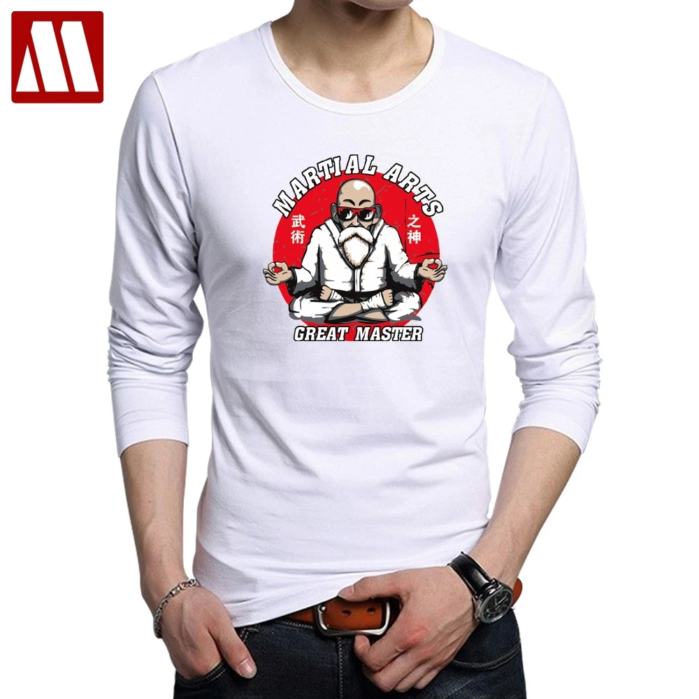 

2019 New Arrival Men's Funny Master Roshi Printed T Shirts Summer Hipster Full Sleeve tshirts Men Anime Dragon Ball Z Tee Shirts