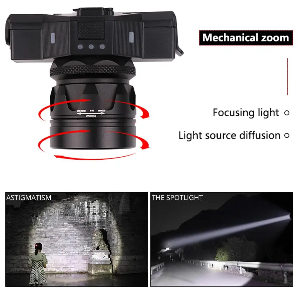 Cheap 2 in 1 Bike Light USB Rechargeable Headlamp For Bicycle Headlight with Bike Computer Horn Bell Mountain Bike Cycling Lights 3