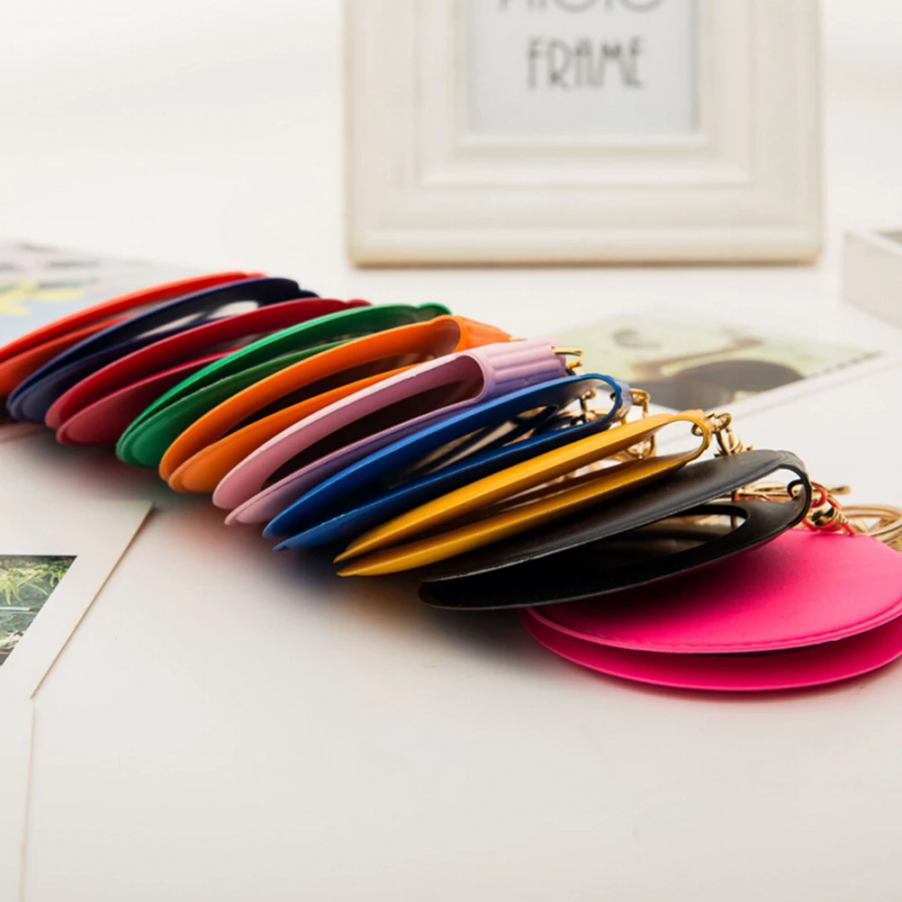 

Portable Double Sides Mirrors Key Chain Mini PU Leather Pocket Feminine Hygiene Product for Health Care Supplies