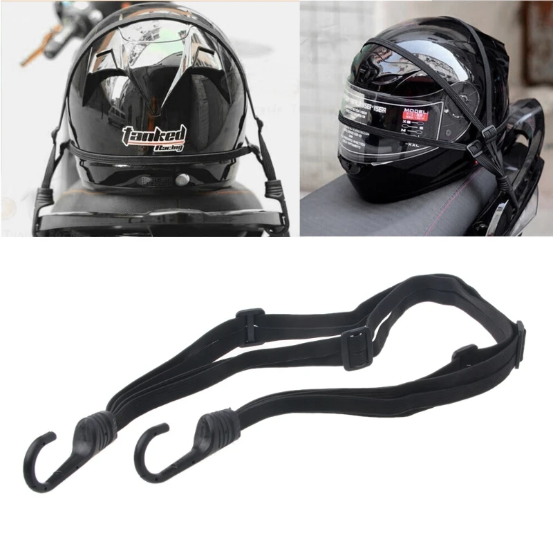 

1PC 60/90cm Motorcycle Strength Retractable Helmet Luggage Elastic Rope Strap With 2 Hooks