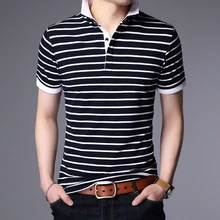 ARCSINX полосатая Мужская рубашка поло с коротким рукавом, Мужская рубашка поло большого размера 5XL 4XL, модная летняя мужская хлопковая белая Повседневная рубашка поло