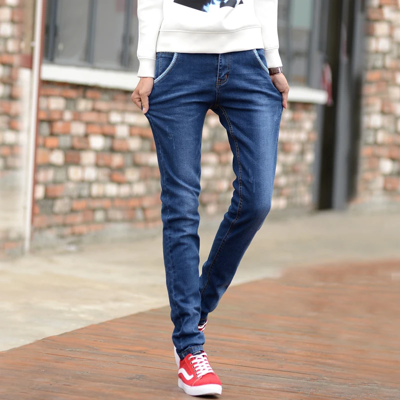 Мужские повседневные джинсы 2019 модные тонкие женские джинсы|men casual jeans|casual jeansfashion