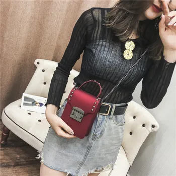 

Yuhua, 2020 new casual women handbags, rivet chain bag, trend korean version shoulder bag, fashion woman messenger bags.