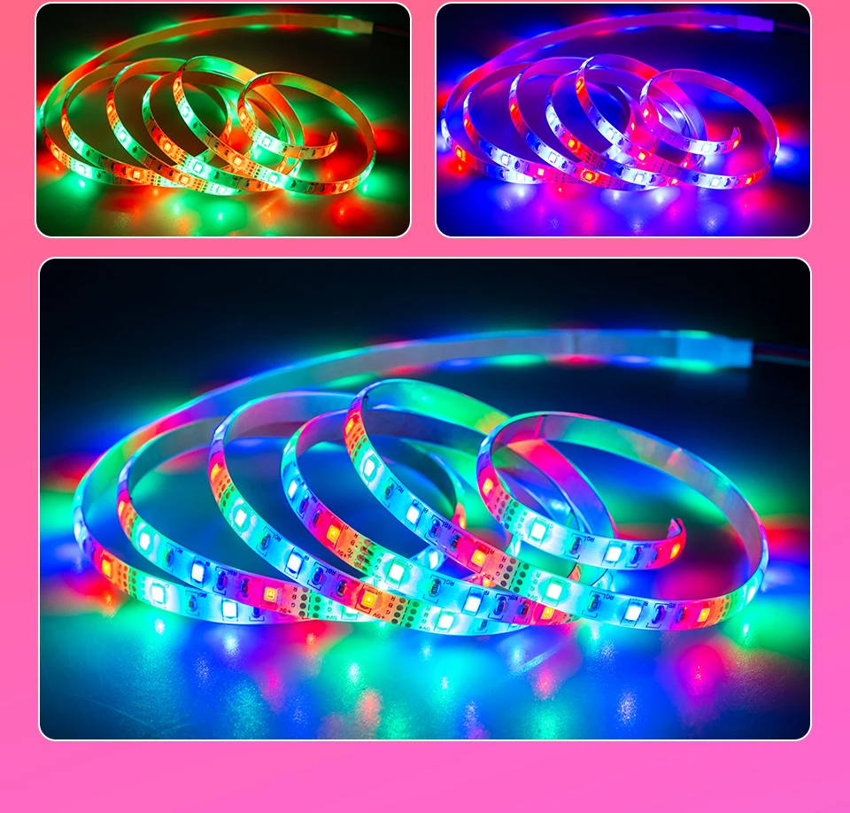 RGB Decorative LED Lights Christmas Decor LED Lamp Tape for TV Background Lighting Holiday Party Wedding Decorative Lights (5)