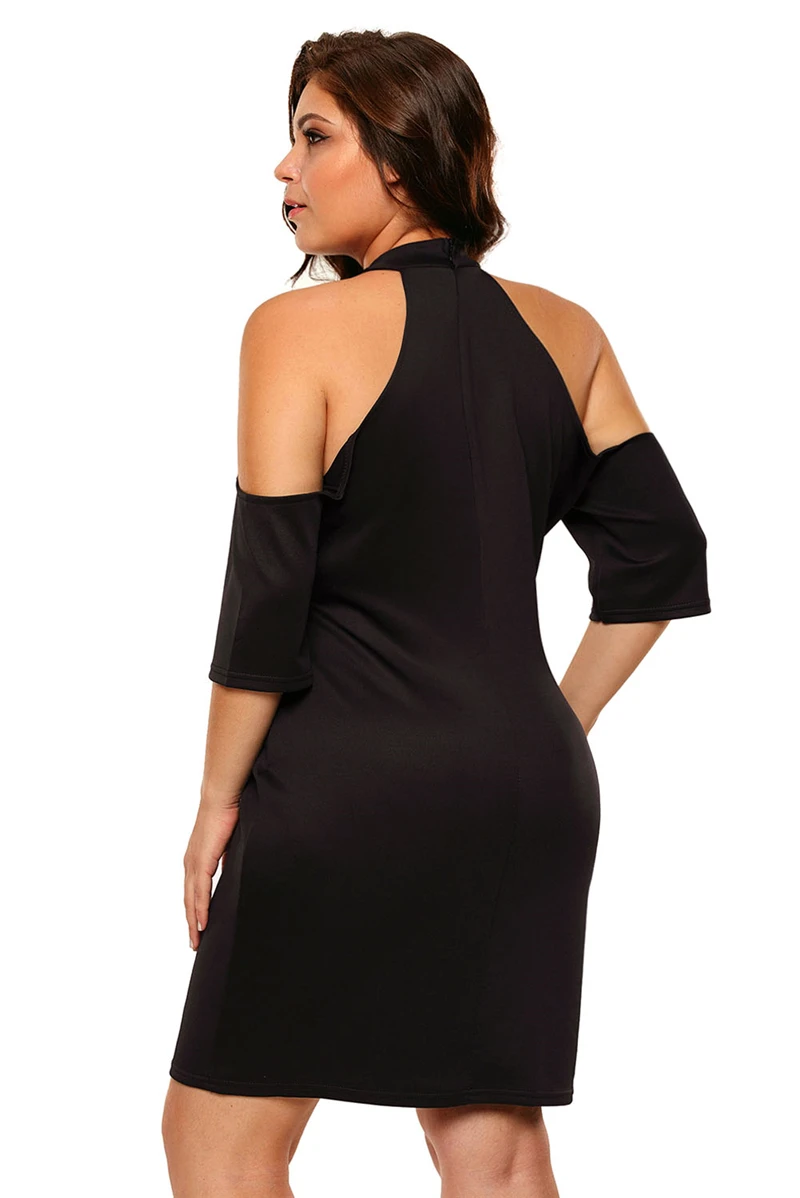 Plus-Size-Rose-Applique-Cold-Shoulder-Bodycon-Dress-LC220129-2-5