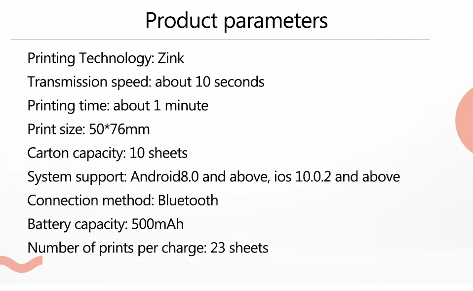 huawei Портативный фотопринтер Bluetooth 4,1 300 точек/дюйм AR принтеры поддержка DIY Share 500 мАч Honor Карманный умный принтер