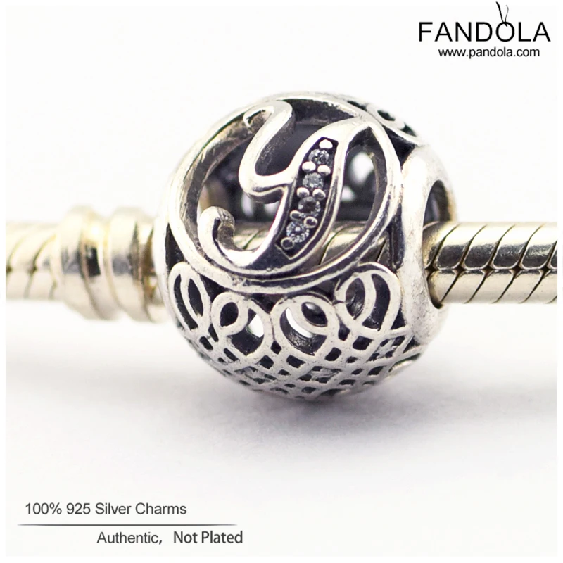 

Letter Beads 925 Sterling Silver Alphabet Y Vintage CZ Charm Beads for Jewelry Making Fits Original Charms Bracelet Berloque
