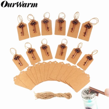 

50Pcs Rustic Wedding Bottle Opener Keychain Hanging Tags Gifts For Guests Christening Wedding Party Souvenir Favors Decoration