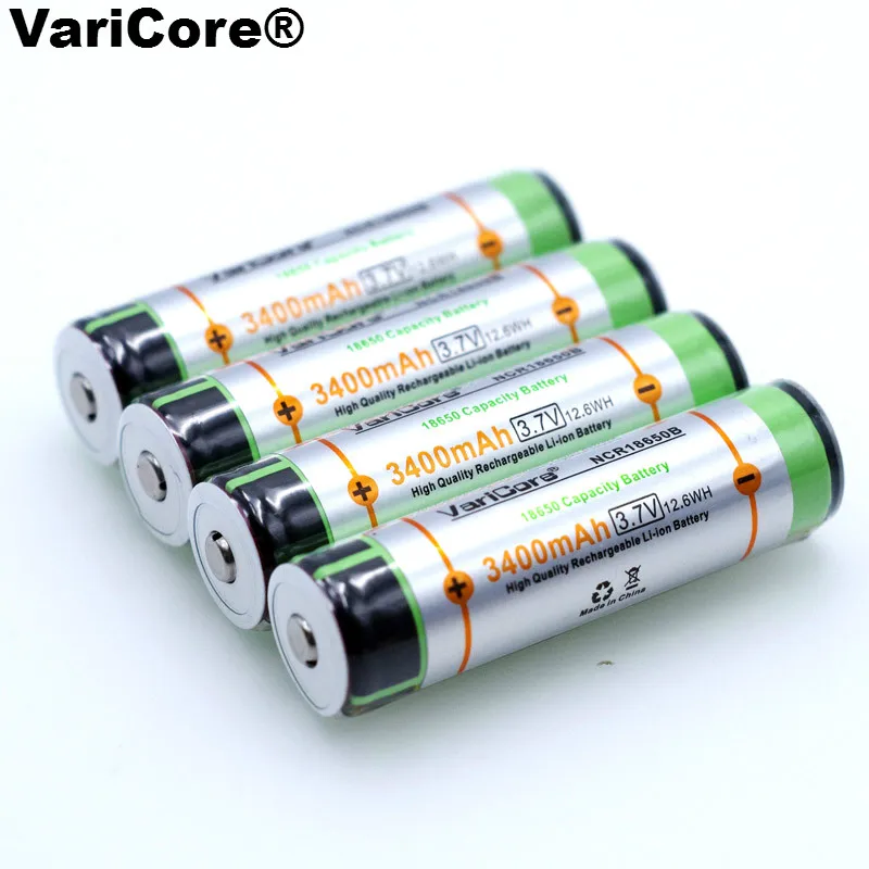 

VariCore New Protected 18650 NCR18650B 3400mah Rechargeable battery 3.7V with PCB For Flashlight batteries