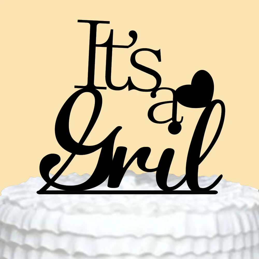 

Happy Birthday Cake Topper It's a Girl Cake Topper 1st Birthday Decorations Cake Toppers Birthday Cakes Heart Party Accessories