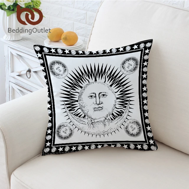 R 26 71 Beddingoutlet Psicodelicas Sol Lua Capa De Almofada Sol Indiano Hippie Fronhas Macio De Microfibra 45 Cm X 45 Cm Travesseiro Cobrir Em Capa