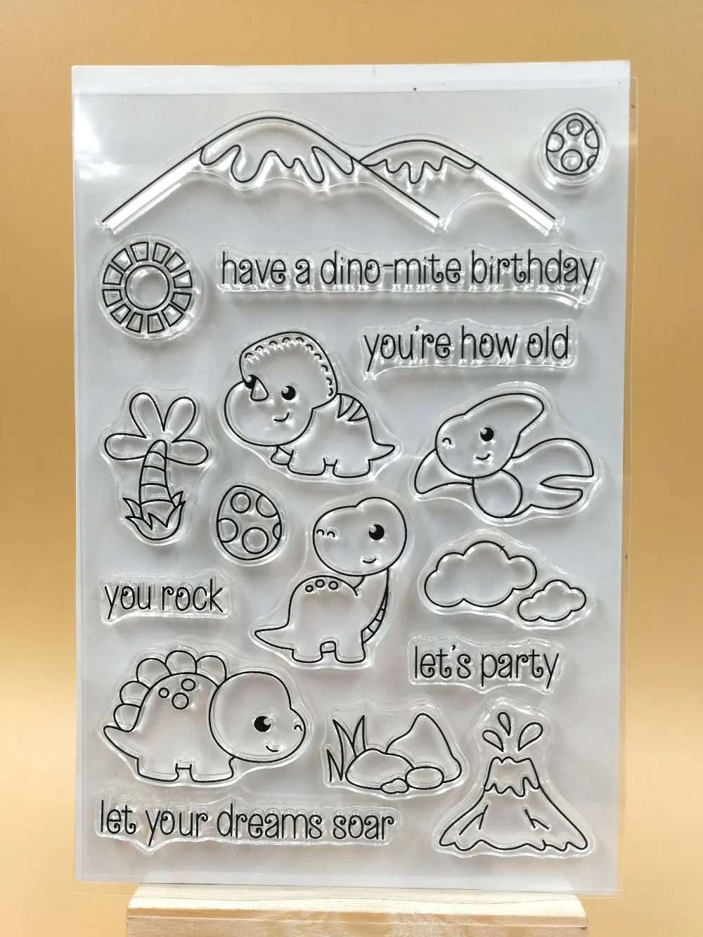 

Lovely dinosaur baby Transparent Clear Silicone Stamp/seal for DIY Scrapbooking/ Album Decorative Clear Stamp Sheets