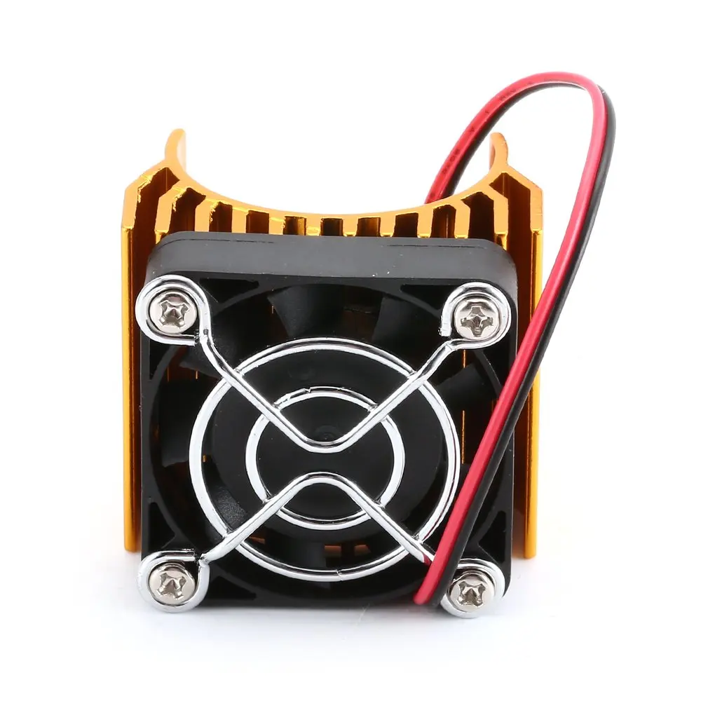 

RC Alloy Engine Heat Sink Radiator with Cooling Fan Heat Dissipation for 1/10 HSP RC Brushless Car 540 550 Motor Model Accessory