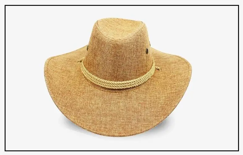 Ковбойская шляпа мужская летняя пляжный зонтик западный ковбой шапка мужская альпинистская горная дорожная средство для защиты от солнца повседневная шапка s H7247