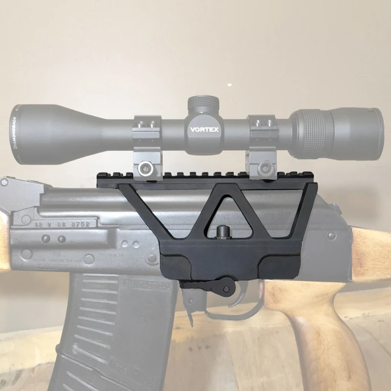 Quick Detach Picatinny Railed Scope Mount Side Rail ADM Lock Systerm for AK-47 AK-74 RL2-0005BK-11