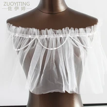 ZUOYITING дешевые Болеро свадебное куртка Обёрточная бумага s от Кот Тюль с открытыми плечами Для женщин Кепки Обёрточная бумага Болеро для свадьбы платья новые