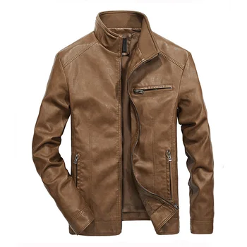 

new men's wear the spring and autumn 2020 The locomotive thin leather handsome youth leisure PU leather jacket