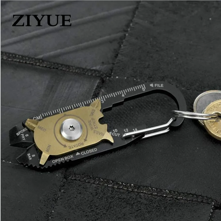 Free Shipping 20 In 1 Multi Function Key Ring Tool Set Portable Tool