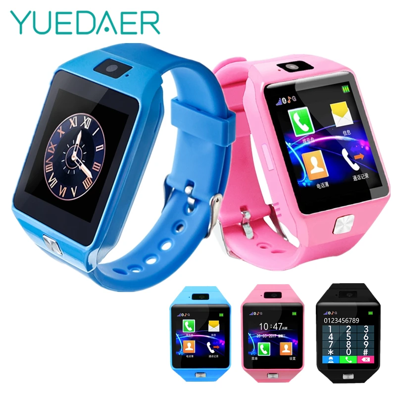 DZ09 Смарт часы 2,0 м Bluetooth Камера звонок Smartwatch поддержка SIM карты памяти для IOS телефона Android дети часы с коробку